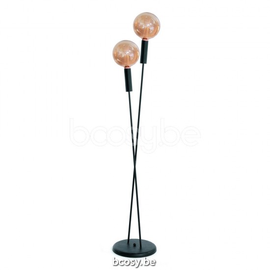 Marckdael vloerlamp Tubo Marckdael 3463-LG2-RU Vintage roest marron kastanjebruin vloerlamp H 150cm VVD VDV Verlichting van Dijck Dyck Markd.
