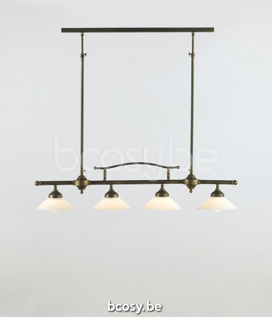 Marckdael pendel Billiardo-Biliardo Marckdael 0250-4F-PROF-V0620-DB Billiardo donker brons 74x5cm profiel pendel H min 70 max 110cm VVD VDV .