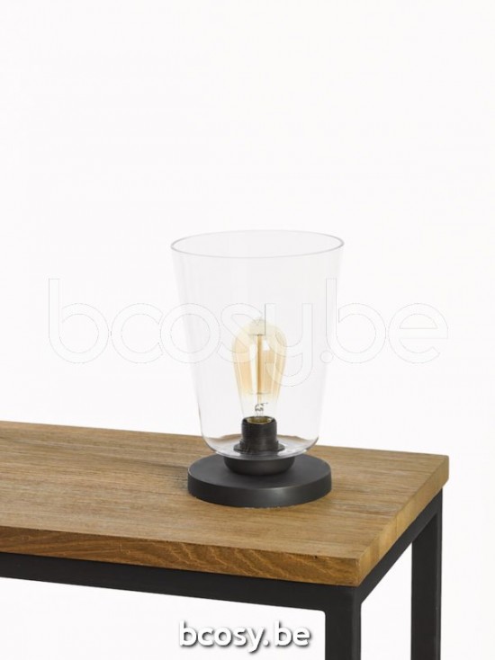Marckdael tafellamp Boston Marckdael 0287-L1-A-DB 0287-L1-A-DB-CONO-FUME-GR 0287-L1-A-RU-CONO-GR-HELDER Tablelamps donker brons tafellamp H .