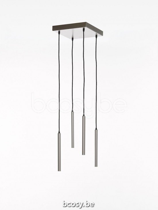 Marckdael pendel Tel-Aviv Marckdael 1408-S4-SQ-LED-CH Contemporal Spots champagne pendel H max 100cm VVD VDV Verlichting van Dijck Dyck Mark.