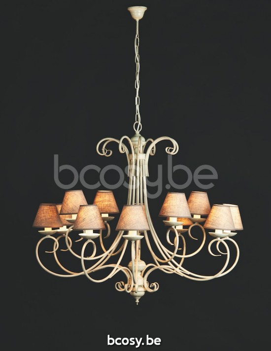 Marckdael luchter Cello Marckdael 3294-8+4 AV GR 3294-8-4-AV-GR-VLASLINNEN 3294-8-4-AV-GRI-KLEM-14-VLASLINNEN Chandeliers grigio avorio luch.