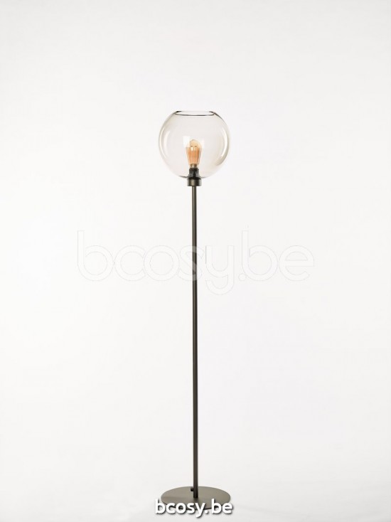 Marckdael vloerlamp Lisboa Marckdael 2806-LG1-RO-SHA-BRONZO-GLOBE-TOPAZ-GR Contemporal Brons vloerlamp H 130cm VVD VDV Verlichting van Dijck.