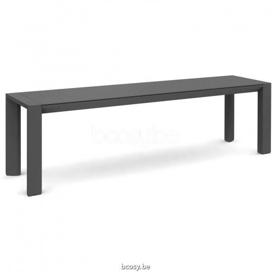 Diphano Metris banc de jardin 160x39 Cadre Aluminium Lava.