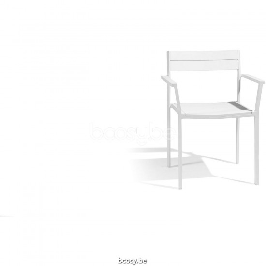 Diphano Metris Chaise de jardin empilable Cadre Aluminium blanc.