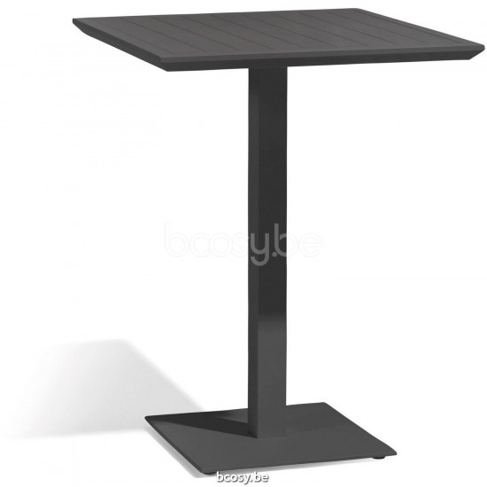 Diphano Metris table bistro haute H (72x72) Cadre Aluminium Lava.