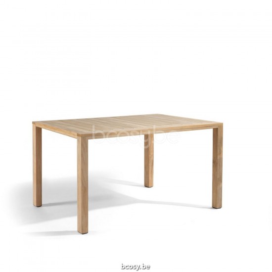 Diphano Natural Gartentisch 130x75 Natürliches Teakholz Gestell Tischplatte Natürliches Teakholz.