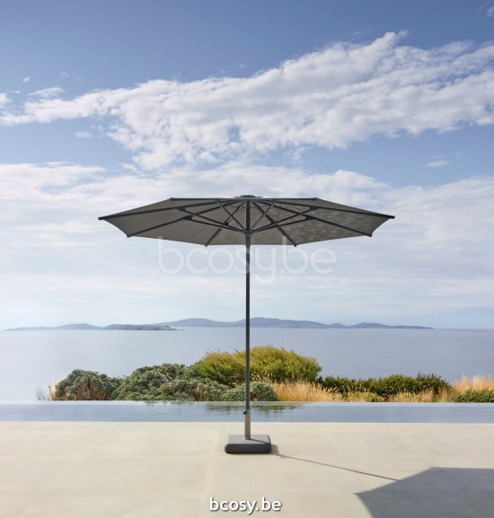 Jardinico AMALFI 300XR Ronde Middenstam Parasol Mast Antraciet-charcoal Doek Night Sunbrella.