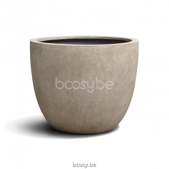 Jardinico CUMINO Round Plant Pot Cumino Fiore set 4 Pietra.