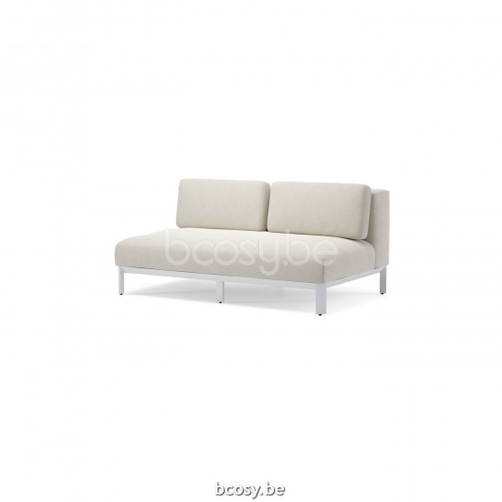  Jardinico MAUROO Sofa 2p Weiß - Teakholz Vanilla.