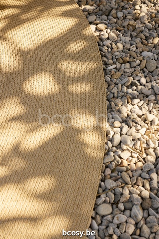  Jardinico RUGS YARA Runder Gartenteppich Für Draußen 300XR ø300 cm Biscuit.