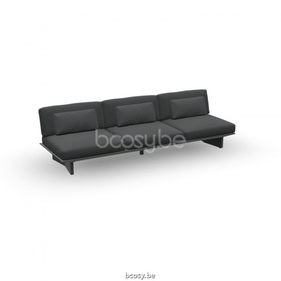 Jati Kebon Arbon Base salon 3 places Aluminium anthracite mat.