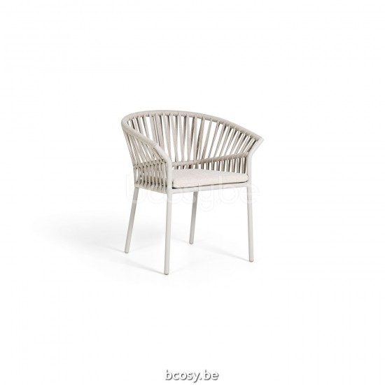 Jati Kebon Tofino Alu Chaise de jardin avec accoudoirs Aluminium Dune mat.