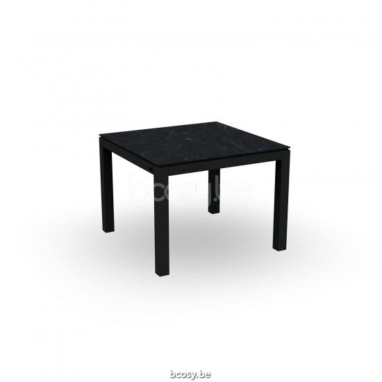 Jati Kebon Danli Table de jardin Aluminium noir mat Dessus de table Céramique Graphite grey.