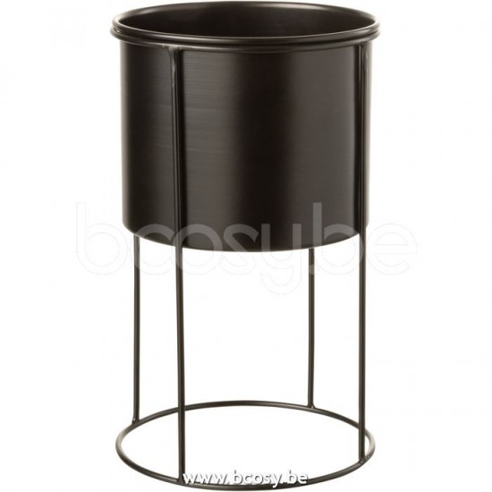 J Line Jline Portavasi Piede Metallo Nero Large Maceta Pie Metal Negro Large