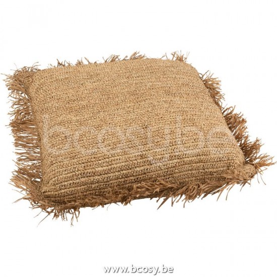 J Line Jline Cushion Round Raffia Natural cushion