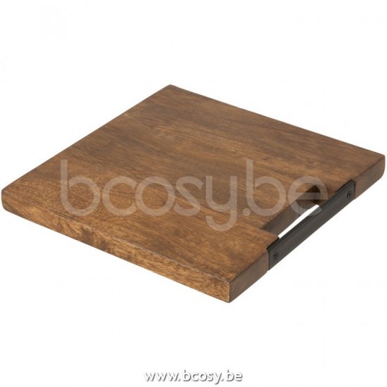 J Line Jline Chopping Board Square Mango Wood Brown Small chopping boards