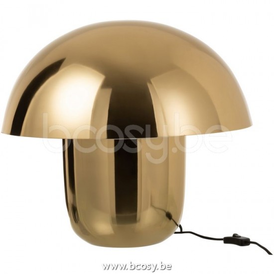 J Line Jline Lampe Pilz Metall Gold Large Lampenfusse Mit Schirmen Tischlampen Tischleuchten Innenleuchten