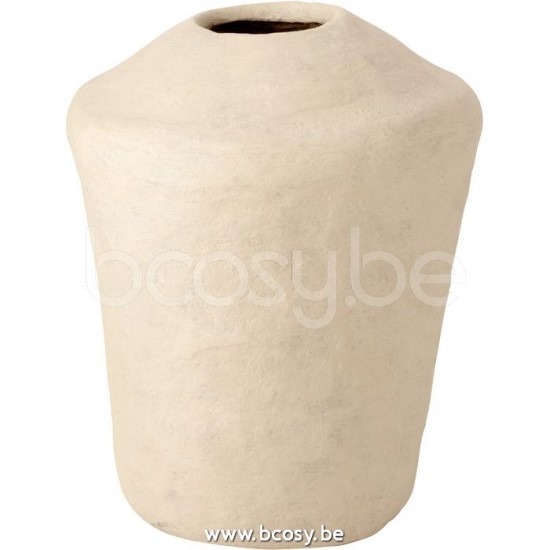 J Line Jline Vaas Large Chad Papier Mache Wit