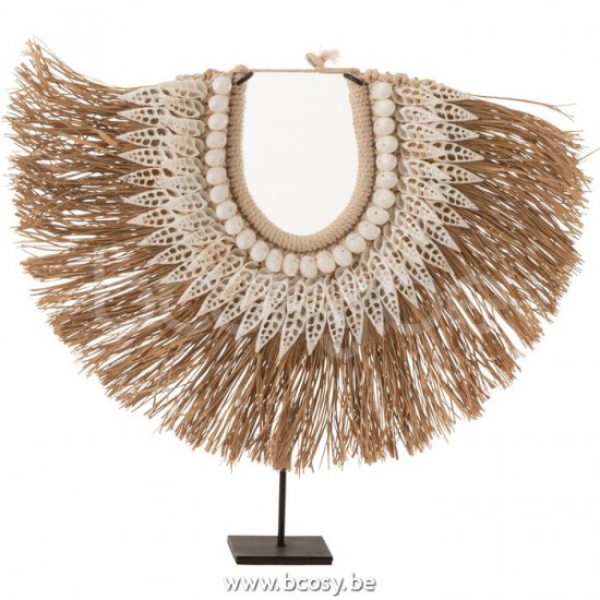 J Line Jline Necklace Stand Dora Shells Seagrass White Large feather chains on foot