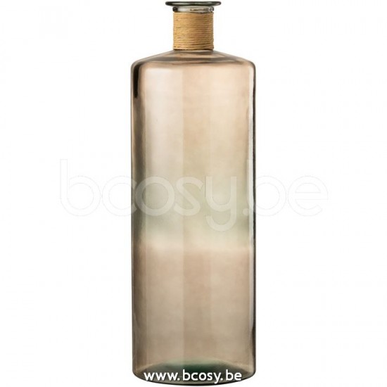 J Line Jline Vase Safari Glass Light Brown Large