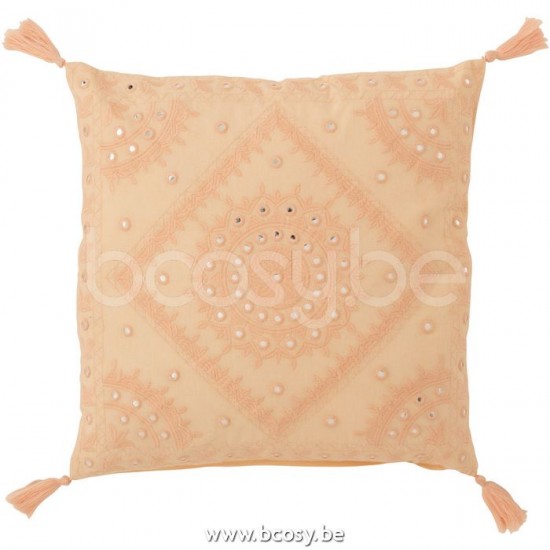 J Line Jline Kissen Ibiza Quaste Baumwolle Pampelmuse kissen