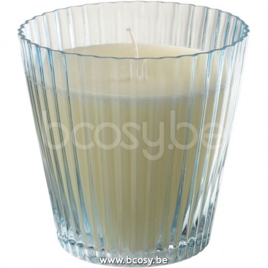 J Line Jline Kaars Caya Ribbels Glas Blauw 120U
