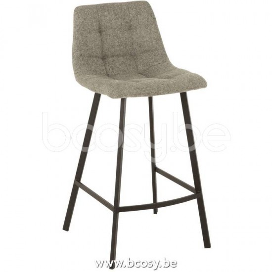 Jline Silla De Bar Stephane Textil Metal Gris