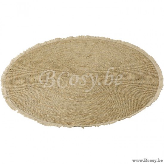 J Line Jline Rug Tassel Band Maize Peel Cotton Beige White carpets