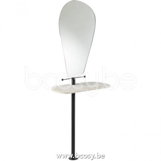 J Line Jline Specchio Ripiano Da Parete Marmo Ferro Vetro Bianco Nero Espejo Estante Mural Marmol Hierro Cristal Blanco Negro