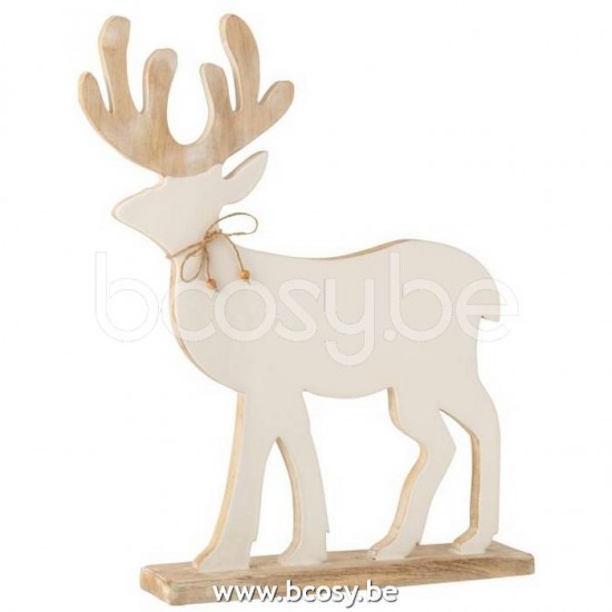 J Line Jline Reindeer On Foot Mango Wood White White Wash Large reindeers