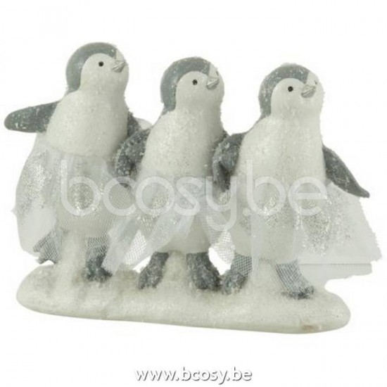 J Line Jline Jolipa 16433 Pinguin 3Delig Poly Wit Grijs