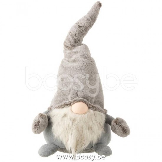 J Line Jline Santa Standing Plush Grey White Large santa clauses