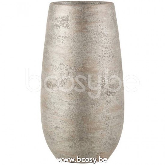 Jline Vase Unregelmäßig Rau Keramik Silber Large Große Vasen hohe Vasen.