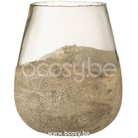 Jline Fotosforo Mitad Perlas Redondo Cristal Oro Large