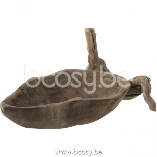 J Line Jline Jolipa 20118 Decoratie Schaal Hout Naturel
