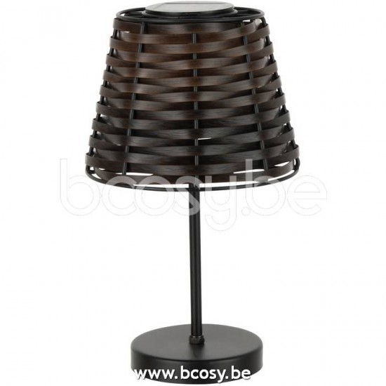 J Line Jline Table Lamp Led Solar Energy Plastic Brown Lampara Led Energia Solar Plastico Marron