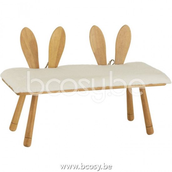 Jline Chair Child Ear Bunny 2 People Wood Natural