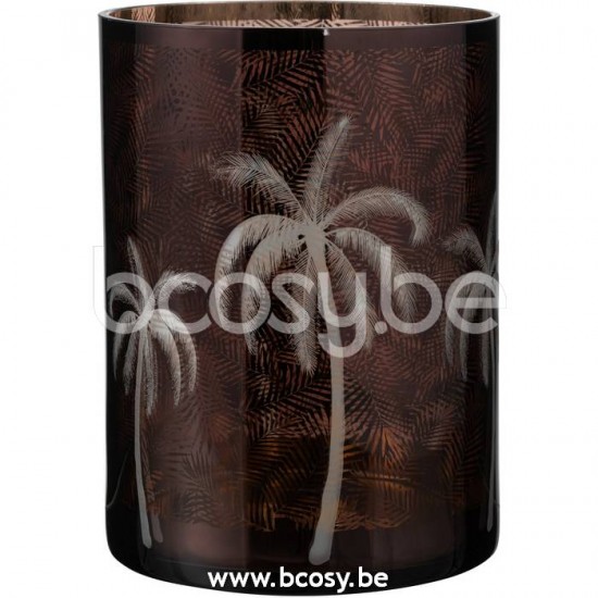Jline Fotosforo Palmera Cristal Marron Extra Large