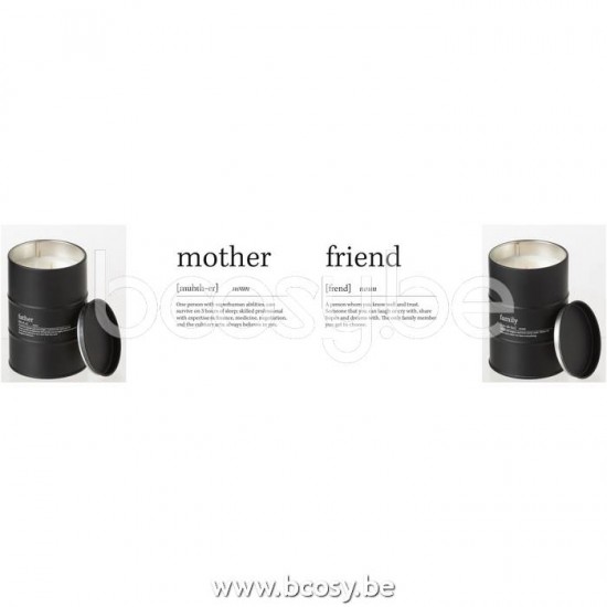 J Line Jline Scented Candle Family English French Black 55H Assortment Of 4 scented candles