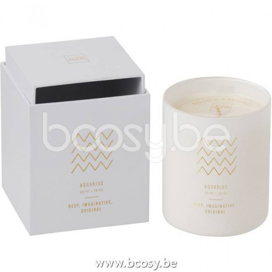 J Line Jline Scented Candle Astro Aquarius White 50H scented candles