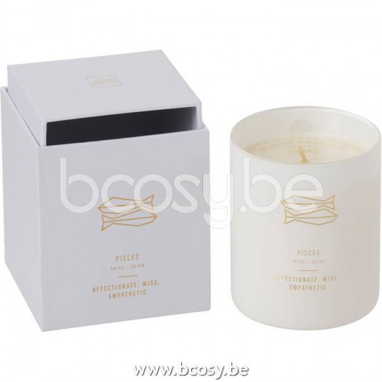 J Line Jline Scented Candle Astro Pisces White 50H scented candles