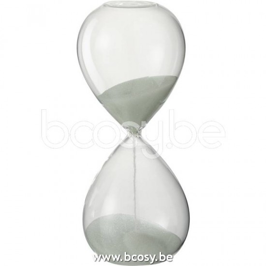 J Line Jline Jolipa 22131 Zandloper Deco Glas Zand Wit Small