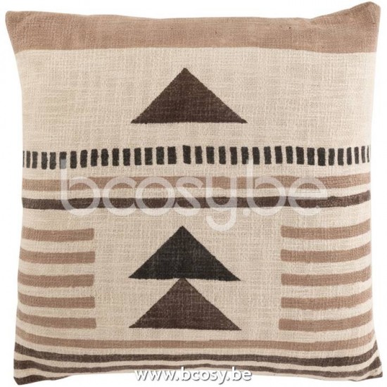J Line Jline Cushion African Graphic Arrow Cotton Beige Brown cushion