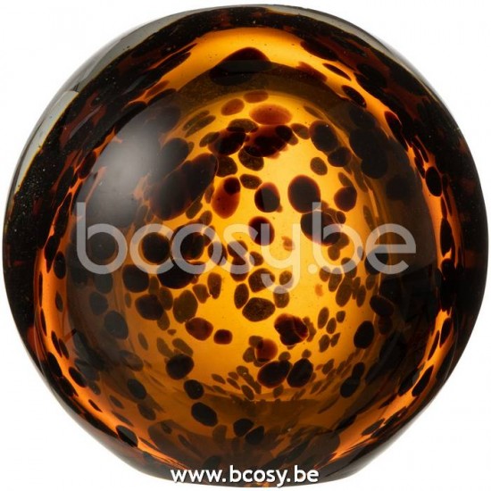 J Line Jline Paperweight Dots Glass Brown Large paper holders