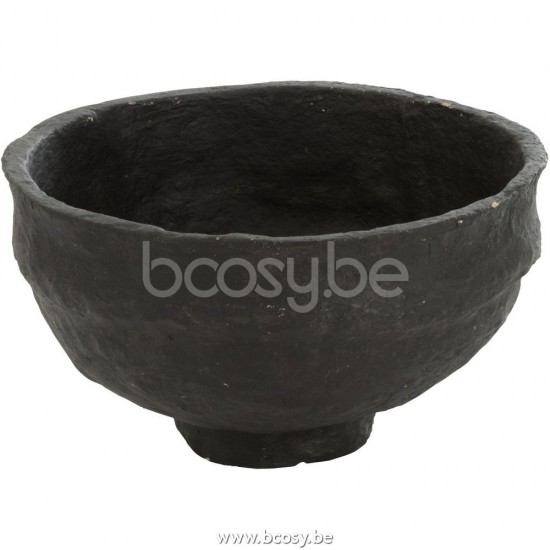 Jline Schaal Papier Mache Zwart Large.