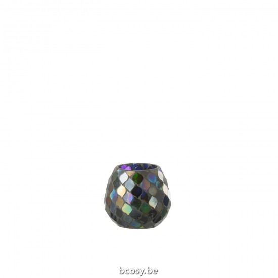 Jline Windlicht Mosaik Glas Lila Medium t lichthalter teelichtleuchter teelichte.
