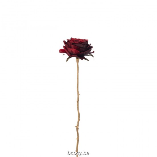 J Line Rose Single Spray Plastic Red Gold Small Artificial roses.