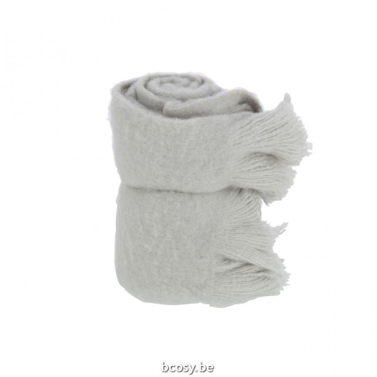 J Line Throw With Fringes Polyester Grey throw.