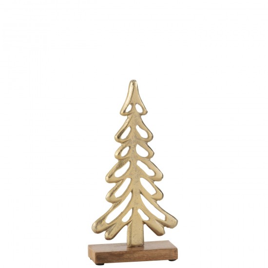 J Line Tree On Base Aluminium Wood Gold Large trees.