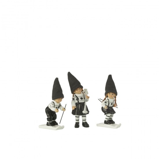 Jline Kinderen Skiën Resin Zwart Wit Small Assortiment Van 3.